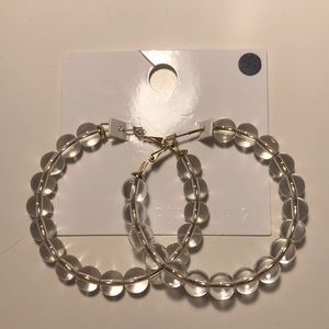 Brand New forever 21 beaded hoop earrings
